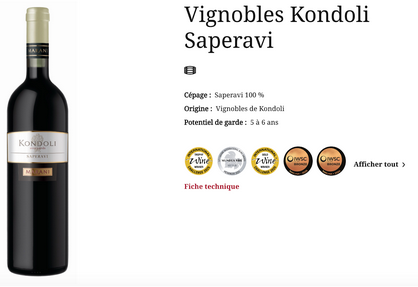 Vignobles Kondoli Saperavi