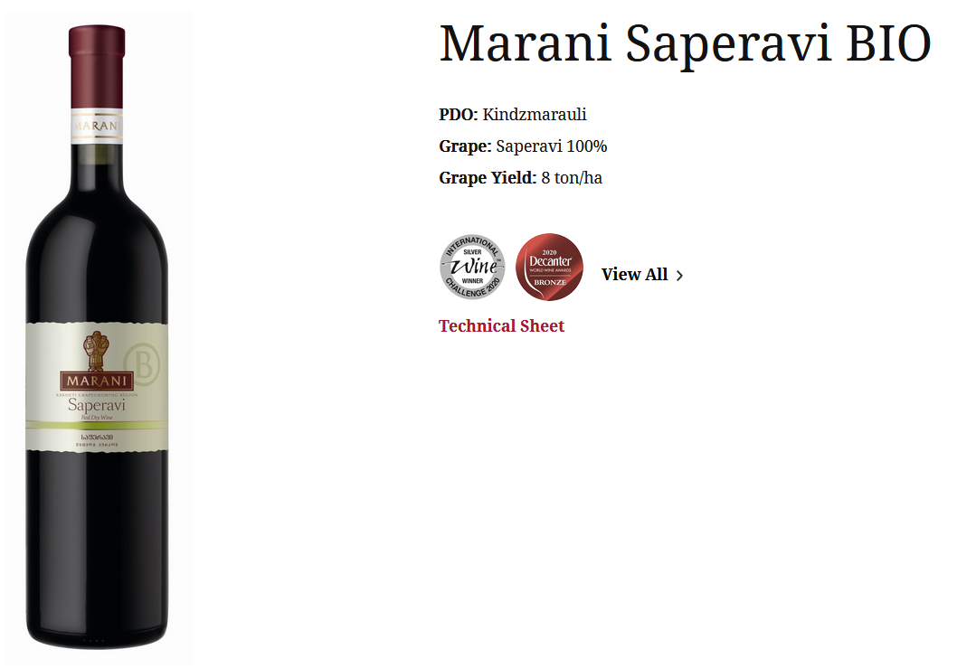 Marani Saperavi BIO